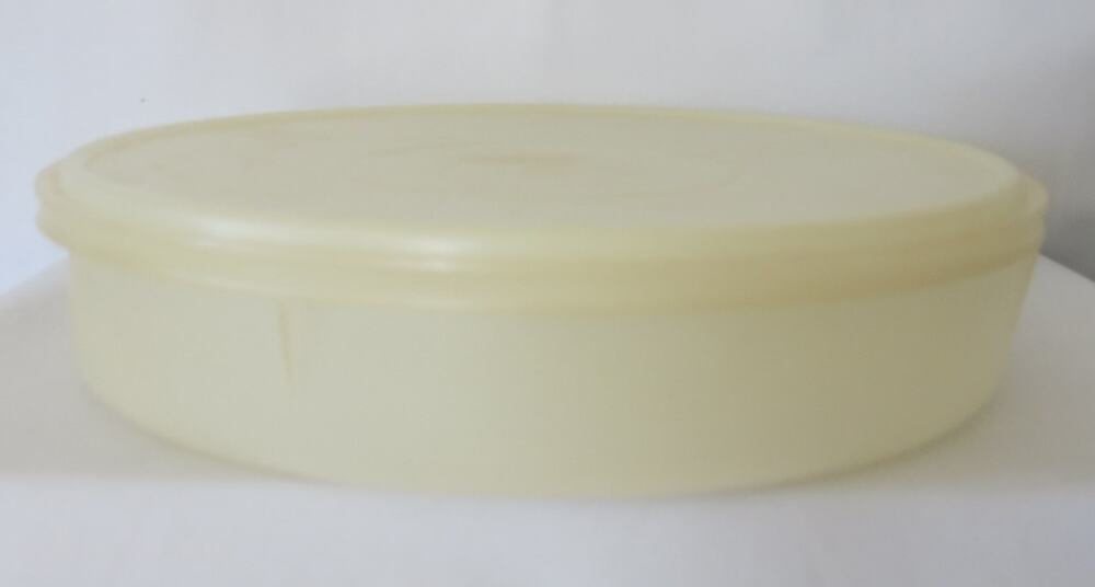 VINTAGE TUPPERWARE Dessert Cupcake Carrier Clear with Lid #2425 Large Round